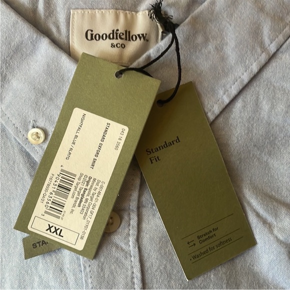 Good fellow and Co Men’s long sleeve Dress Shirt Nightfall Blue - Picture 4 of 5